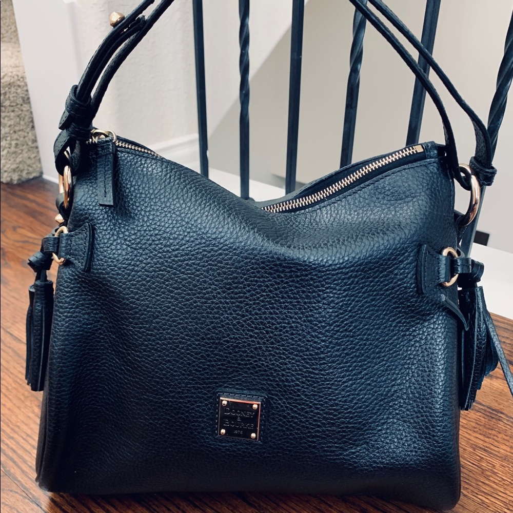 Dooney & Burke black pebble-grain hobo